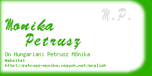 monika petrusz business card